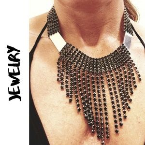 Custom Metal & Rhinestone Necklace 🔥